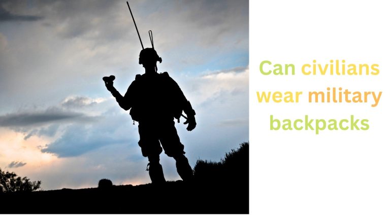 Can civilians wear military backpacks?