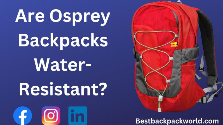 Are Osprey Backpacks Water-Resistant?