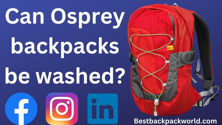 Can osprey backpacks be washed?
