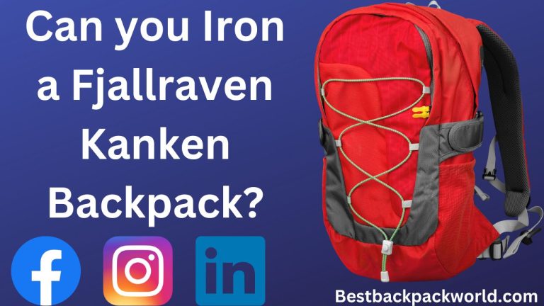 Can you Iron a Fjallraven Kanken Backpack?