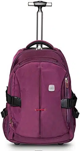 SKYMOVE 19 inches Wheeled Rolling Backpack for Adults and School Students Laptop Books Travel Backpack Bag