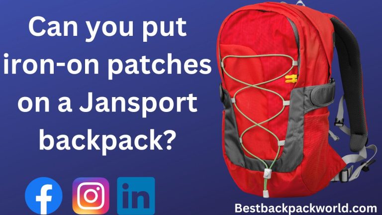 Can you put iron-on patches on a jansport backpack?