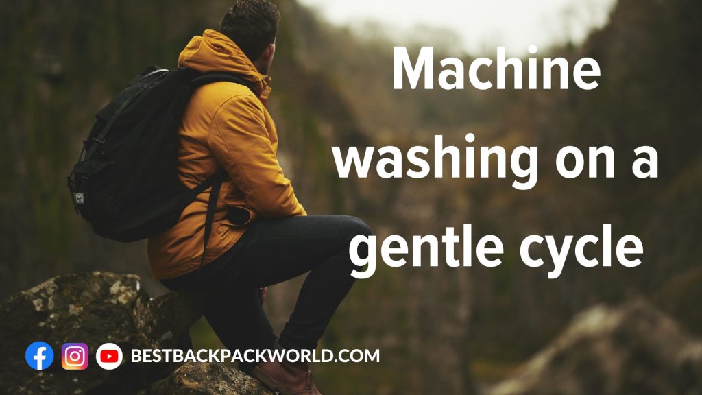 Machine washing on a gentle cycle