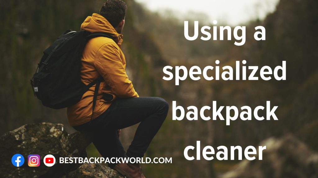 Using a specialized backpack cleaner