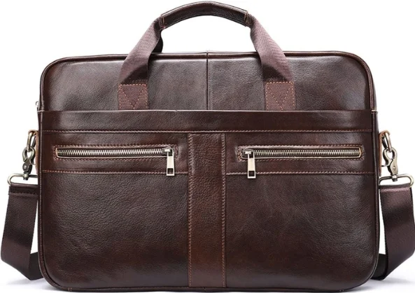 GULRUH Briefcase, Men Briefcases Men Bags Genuine Leather Lawyer/Office Bag for Men Laptop Bag Leather Briefcases Bag for Documents